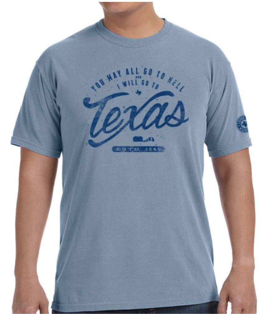 Lone Star Roots Go to Hell T-Shirt Shirts Small Ice Blue 