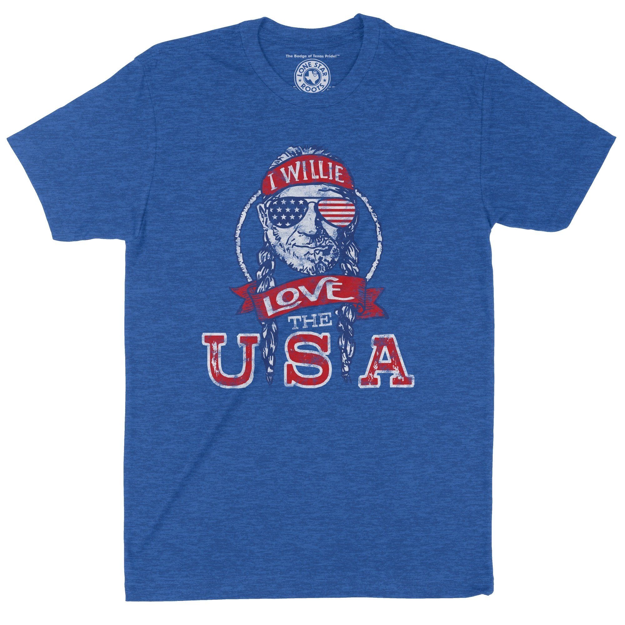 Lone Star Roots I Willie Love The USA Shirts 