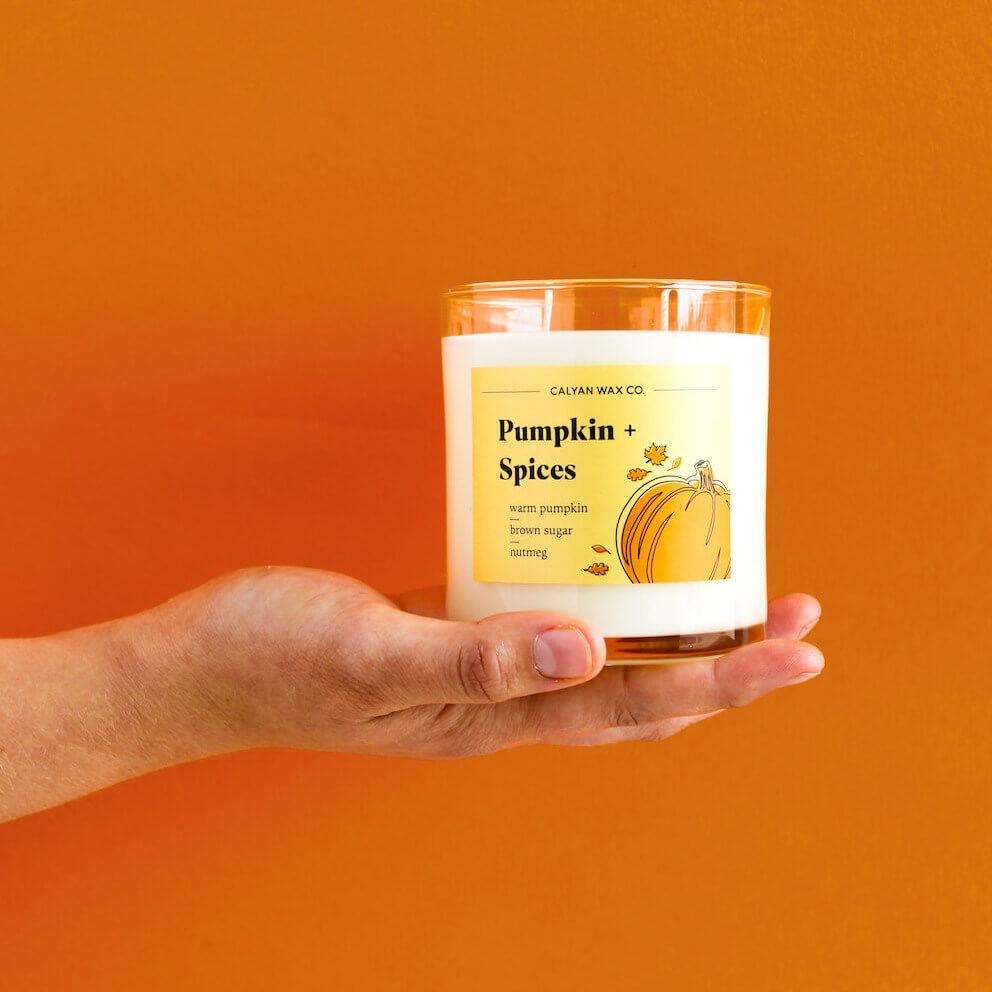 Pumpkin + Spices Soy Candle - Limited Edition fills your room with Holiday memories