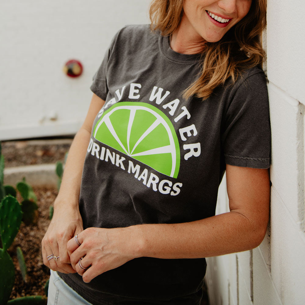Save Water Drink Margs T-Shirt in blue jean