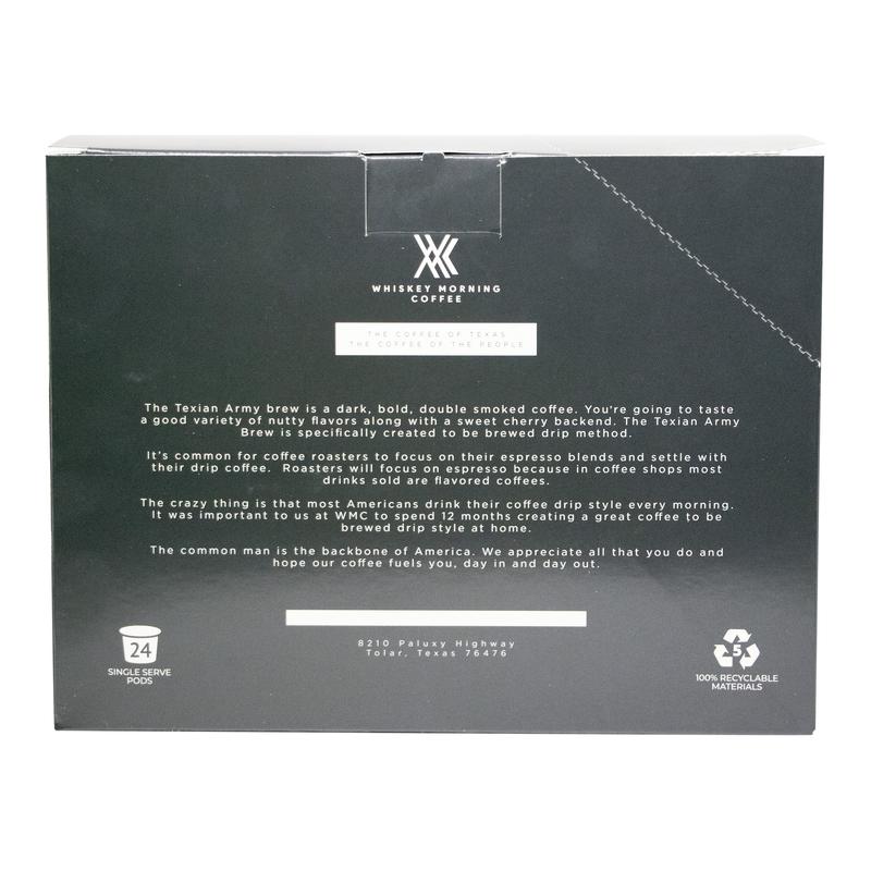 Texian Army Coffee Single Serve Pods, 24 pods per carton