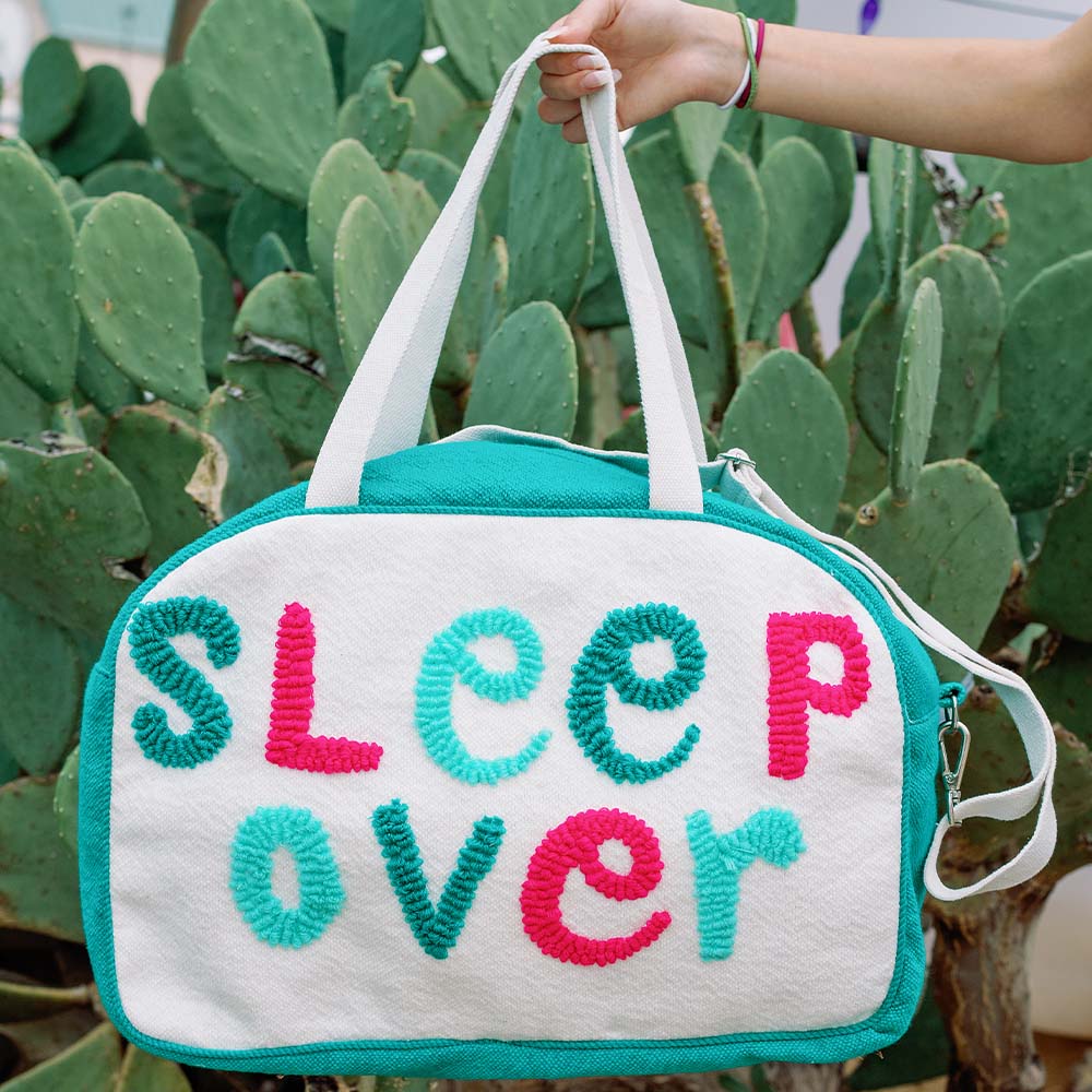 Teal "Sleepover" Weekender Bag