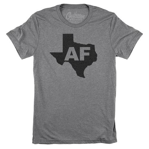Lone Star Roots Texas AF T-Shirt Shirts Small Columbia Blue 