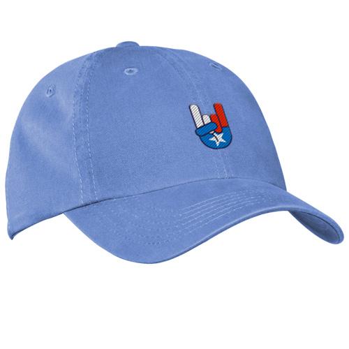 Lone Star Roots Texas Rocks - Faded Blue Cap Hats 