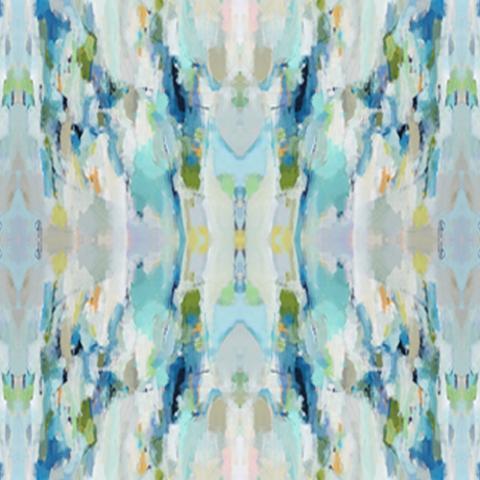 Wintergreen Sham in blues and greens from Laura Park Designs color and fabric swatch