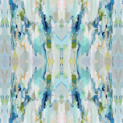 Wintergreen duvet cover in a variety of soft green shades from Laura Park Designs pattern swatch