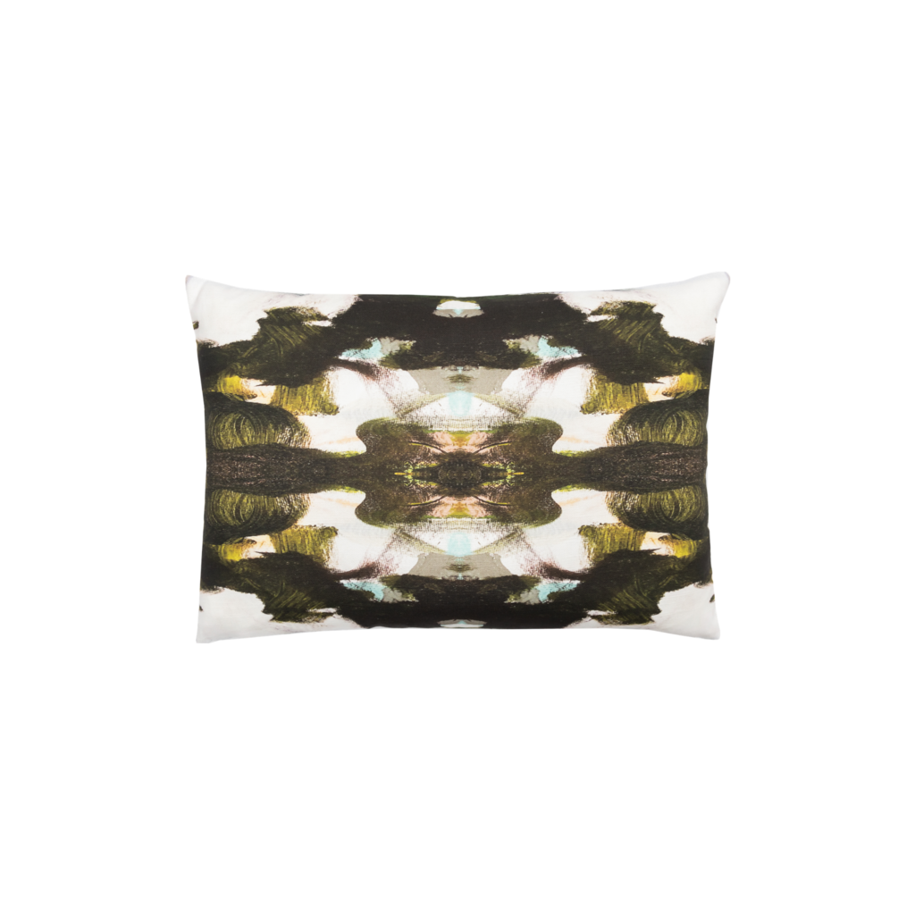 Zanzibar Linen Cotton Pillow from Laura Park Designs in contrasting colors, 22" square